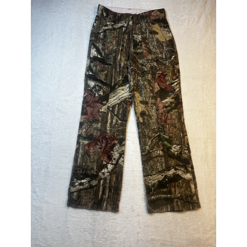 Mossy‎ Oak Break Up Pants Youth Medium 7-8 Zip Camouflage Outdoor Kids